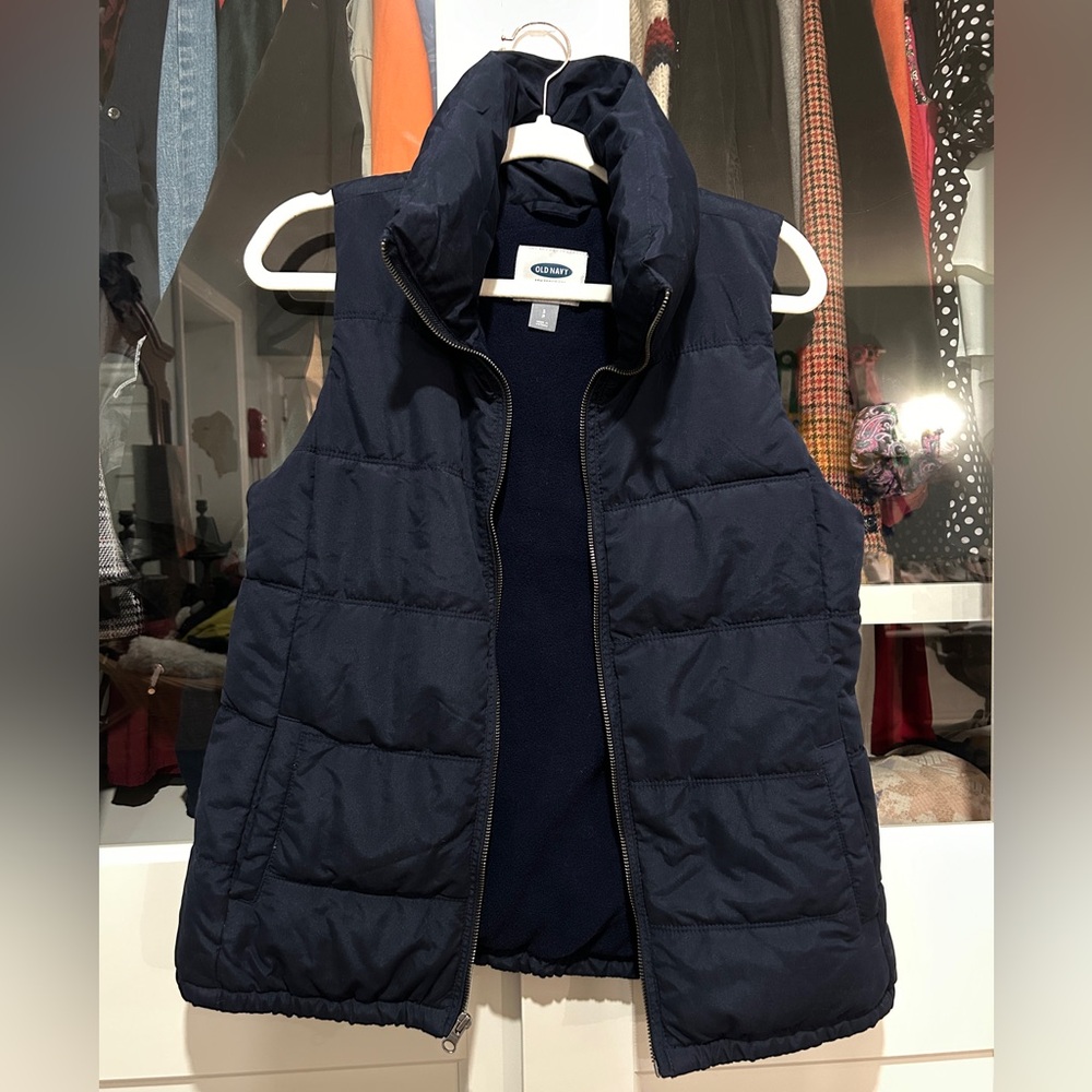 Old Navy Dark Blue Quilted Vest